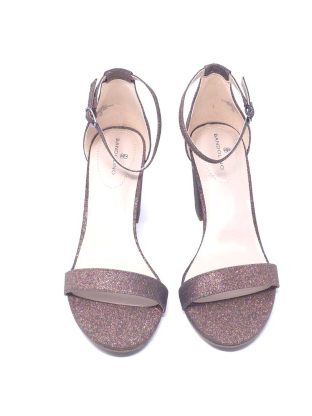 Bandolino Armory Bronze Glitter Strappy Heeled Sandals Size 10M - Picture 6 of 12